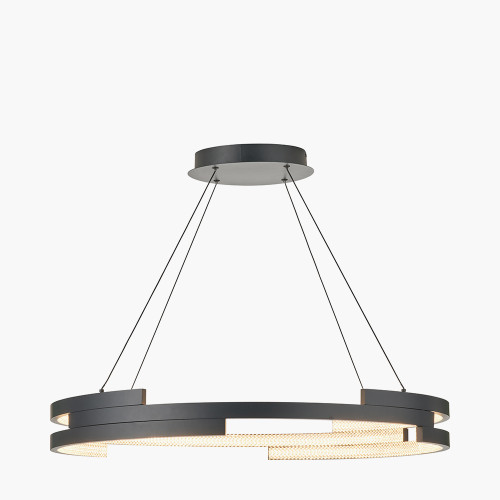 Pacific Lifestyle Sienna Black Metal LED Ring Pendant