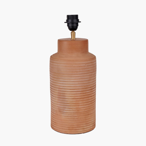 Pacific Lifestyle Sierra Natural Tall Ribbed Terracotta Table Lamp Base
