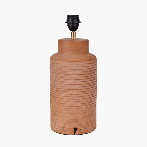 Pacific Lifestyle Sierra Natural Tall Ribbed Terracotta Table Lamp Base