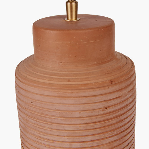 Pacific Lifestyle Sierra Natural Tall Ribbed Terracotta Table Lamp Base
