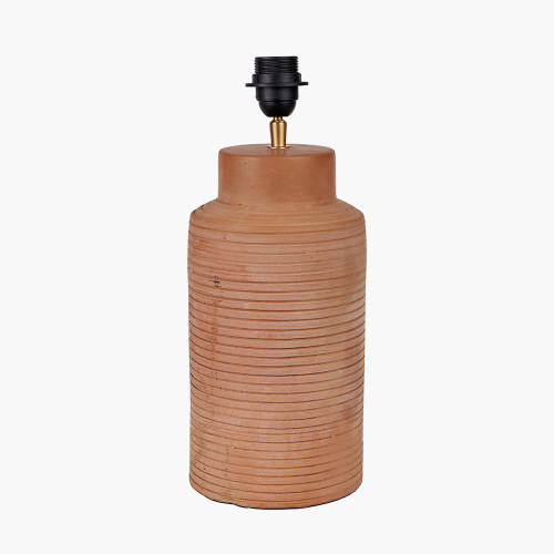 pacific lifestyle Sierra Natural Tall Ribbed Terracotta Table Lamp Base