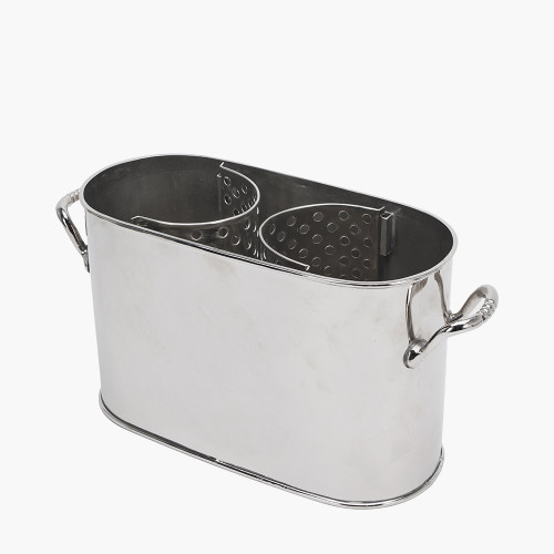 Pacific Lifestyle Silver Metal 2 Bottle Wine Holder