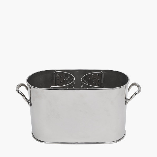 pacific lifestyle Silver Metal 2 Bottle Wine Holder