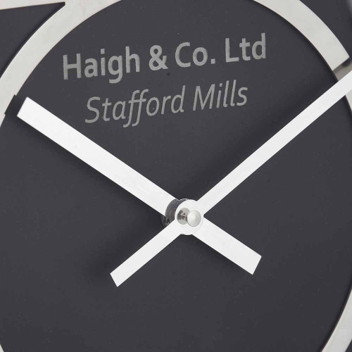 Pacific Lifestyle Silver Metal And Black Face Round Wall Clock