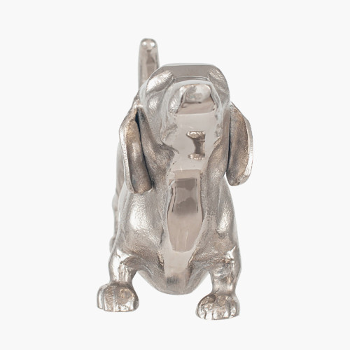 Pacific Lifestyle Silver Metal Sausage Dog Book Ends