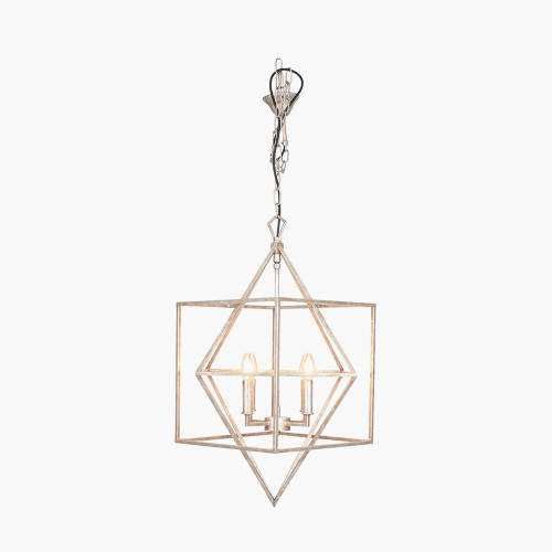 Pacific Lifestyle Sirius Antique Silver Metal Multi Arm Cube Pendant