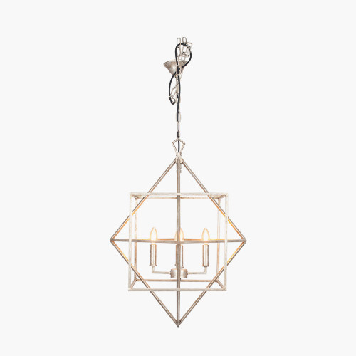 Pacific Lifestyle Sirius Antique Silver Metal Multi Arm Cube Pendant