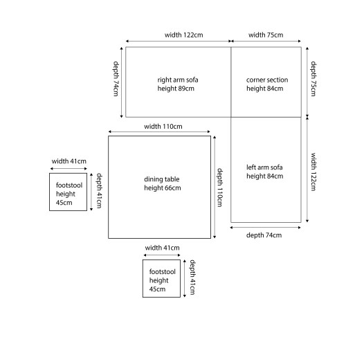 Pacific Lifestyle Slate Grey Barbados Square Corner Set With Polywood Top