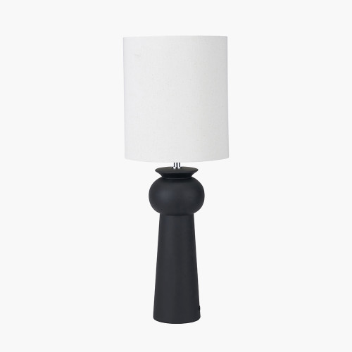Pacific Lifestyle Sloane Black Contemporary Ceramic Table Lamp