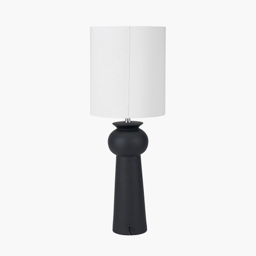 Pacific Lifestyle Sloane Black Contemporary Ceramic Table Lamp