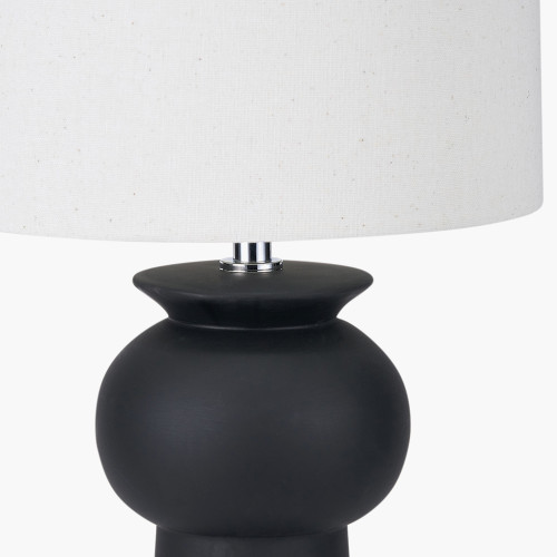 Pacific Lifestyle Sloane Black Contemporary Ceramic Table Lamp