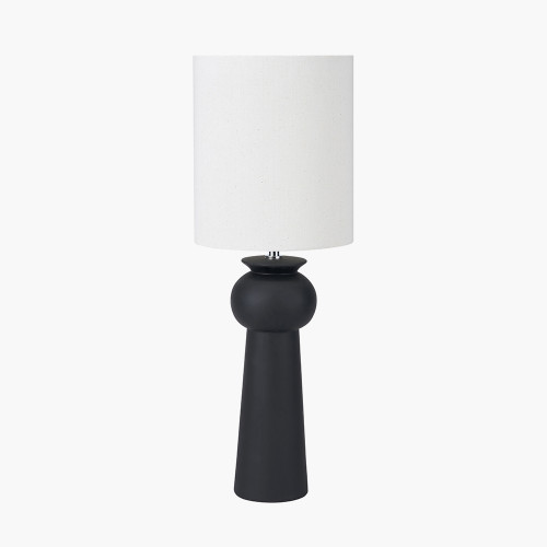 pacific lifestyle Sloane Black Contemporary Ceramic Table Lamp