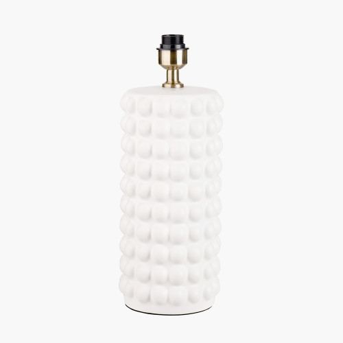 Pacific Lifestyle Sohan White Bobbled Ceramic Tall Table Lamp Base