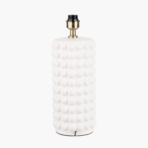 Pacific Lifestyle Sohan White Bobbled Ceramic Tall Table Lamp Base