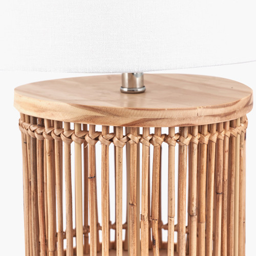 Pacific Lifestyle Sorbus Natural Ribbed Small Table Lamp
