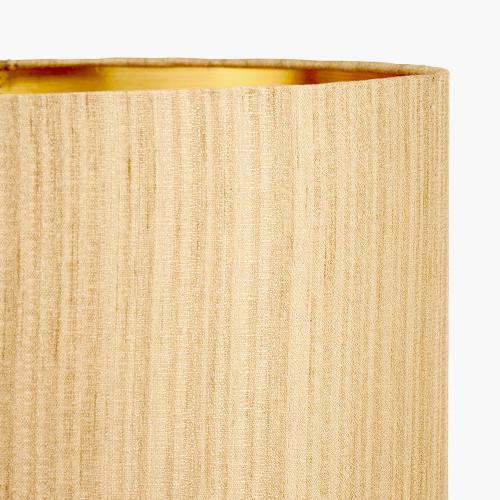 Pacific Lifestyle Stellan 35cm Gold Slubbed Silk Mix Gold Lined Cylinder Lampshade