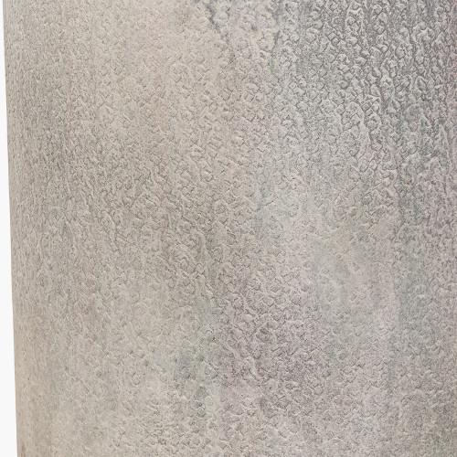 Pacific Lifestyle Stone Grey Metal And Clear Glass Hurricane Large