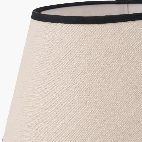 Pacific Lifestyle Tabitha 30cm Cream Jute Scalloped Edge Tapered Lamp Shade With Contrast Binding