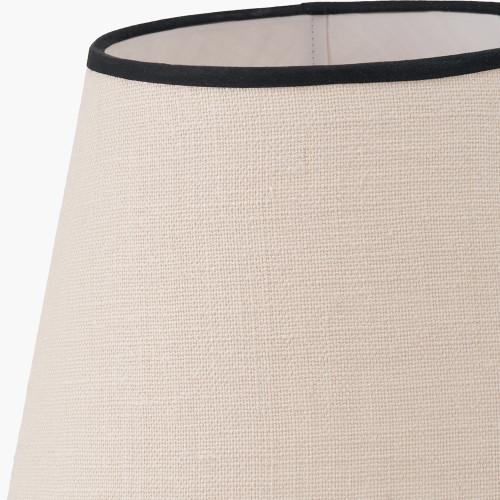 Pacific Lifestyle Tabitha 35cm Cream Jute Scalloped Edge Tapered Lamp Shade With Contrast Binding
