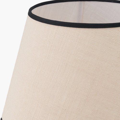Pacific Lifestyle Tabitha 40cm Cream Jute Scalloped Edge Tapered Lamp Shade With Contrast Binding