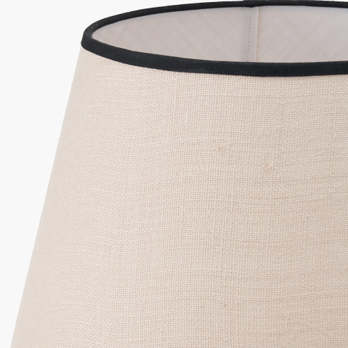 Pacific Lifestyle Tabitha 45cm Cream Jute Scalloped Edge Tapered Lamp Shade With Contrast Binding