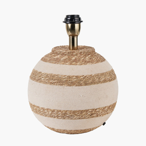 Pacific Lifestyle Talalla Cream And Natural Sea Grass Round Table Lamp Base