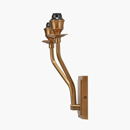 Pacific Lifestyle Tatiana Antique Brass Metal Double Wall Light