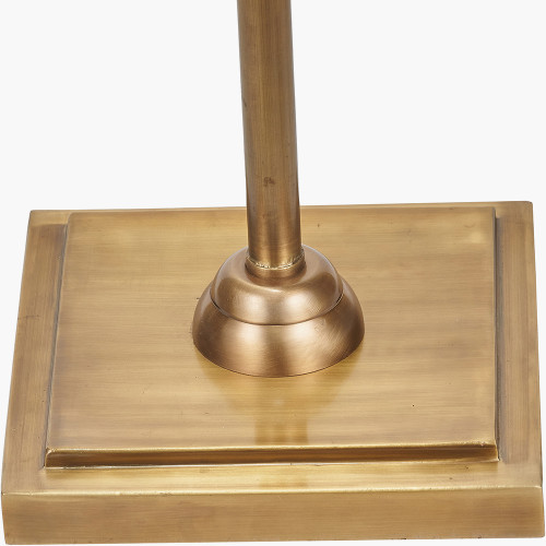 Pacific Lifestyle Tatiana Antique Brass Metal Floor Lamp Base With Ornella 14cm Green Floral Design Mushroom Pleat Tall Tapered Candle Clip Lampshade