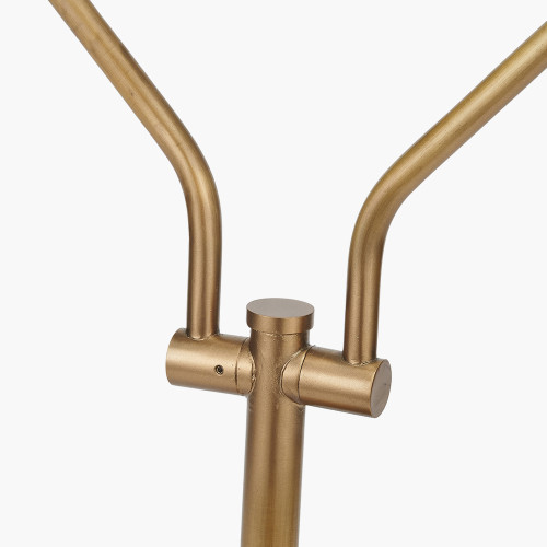 Pacific Lifestyle Tatiana Antique Brass Metal Table Lamp Base With Ornella 14cm Green Floral Design Mushroom Pleat Tall Tapered Candle Clip Lampshade