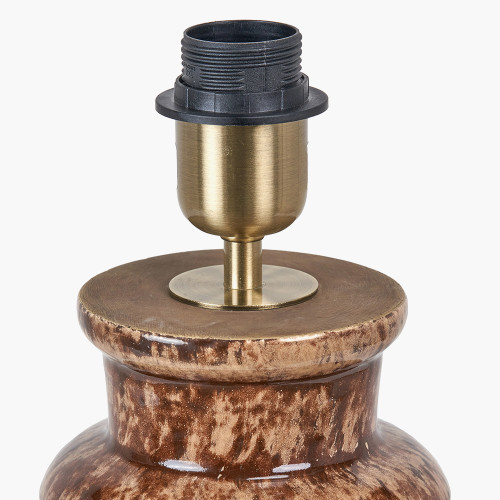 Pacific Lifestyle Theano Dot Design Brown Glaze Tall Table Lamp Base