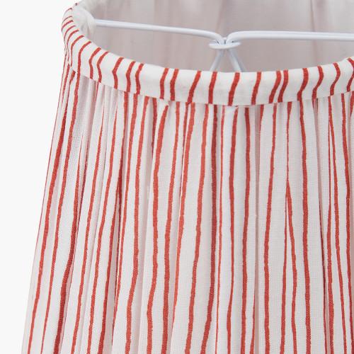 Pacific Lifestyle Thiago 14cm Cinnamon Stripe Mushroom Pleat Tall Tapered Candle Clip Lampshade