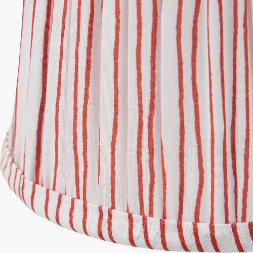 Pacific Lifestyle Thiago 14cm Cinnamon Stripe Mushroom Pleat Tall Tapered Candle Clip Lampshade