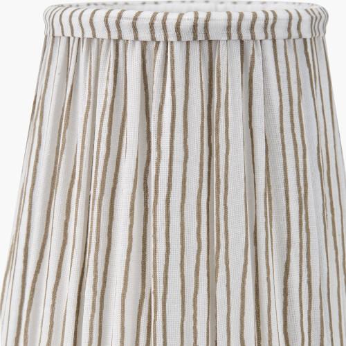 Pacific Lifestyle Thiago 14cm Natural Stripe Mushroom Pleat Tall Tapered Candle Clip Lampshade