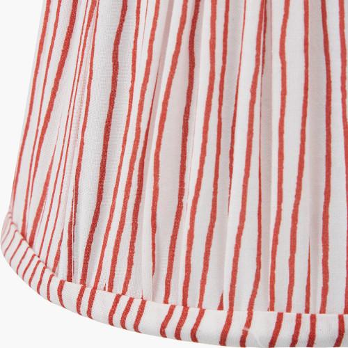 Pacific Lifestyle Thiago 16cm Cinnamon Stripe Mushroom Pleat Tapered Lampshade