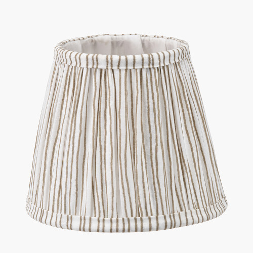 Pacific Lifestyle Thiago 16cm Natural Stripe Mushroom Pleat Tapered Lampshade
