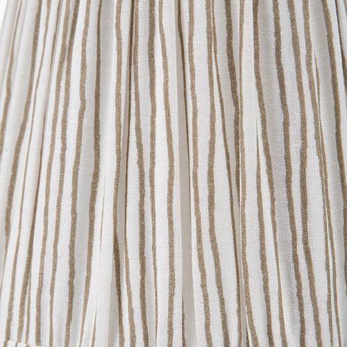 Pacific Lifestyle Thiago 16cm Natural Stripe Mushroom Pleat Tapered Lampshade