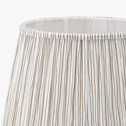Pacific Lifestyle Thiago 30cm Natural Stripe Mushroom Pleat Tapered Lampshade