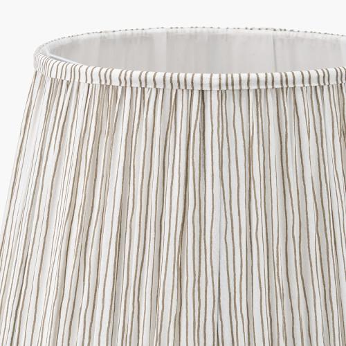 Pacific Lifestyle Thiago 35cm Natural Stripe Mushroom Pleat Tapered Lampshade