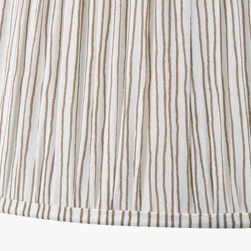 Pacific Lifestyle Thiago 35cm Natural Stripe Mushroom Pleat Tapered Lampshade