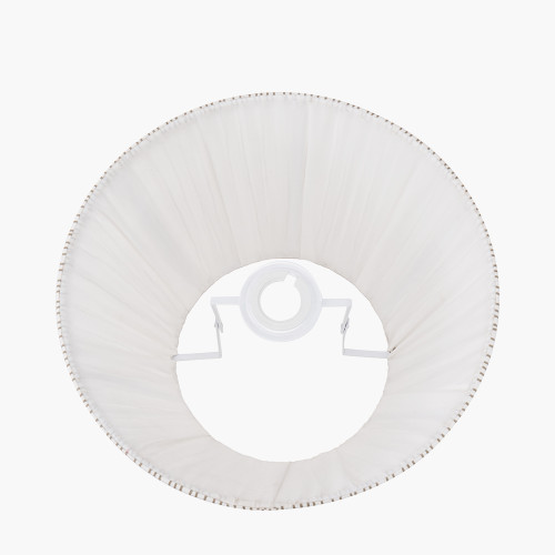 Pacific Lifestyle Thiago 35cm Natural Stripe Mushroom Pleat Tapered Lampshade