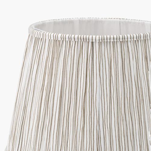 Pacific Lifestyle Thiago 40cm Natural Stripe Mushroom Pleat Tapered Lampshade