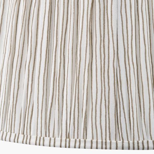 Pacific Lifestyle Thiago 40cm Natural Stripe Mushroom Pleat Tapered Lampshade
