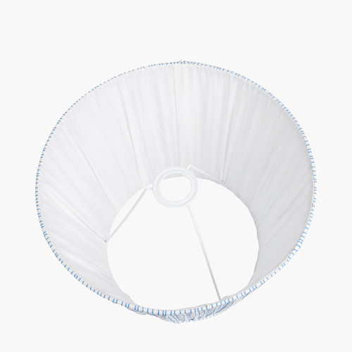 Pacific Lifestyle Thiago 40cm Ocean Blue Stripe Mushroom Pleat Tapered Lampshade