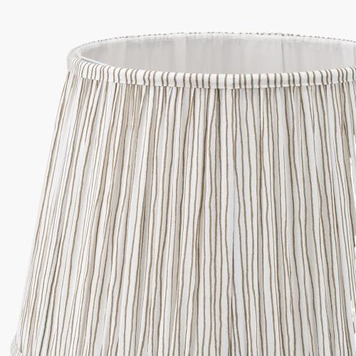 Pacific Lifestyle Thiago 45cm Natural Stripe Mushroom Pleat Tapered Lampshade