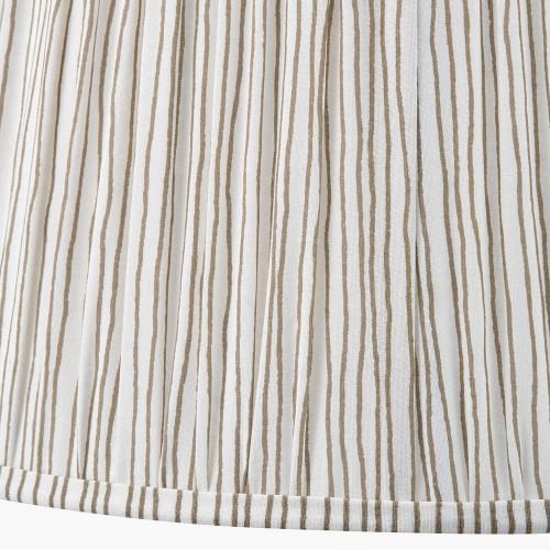 Pacific Lifestyle Thiago 45cm Natural Stripe Mushroom Pleat Tapered Lampshade