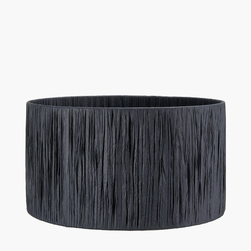 pacific lifestyle Tilia 30cm Black Raffia Cylinder Lampshade