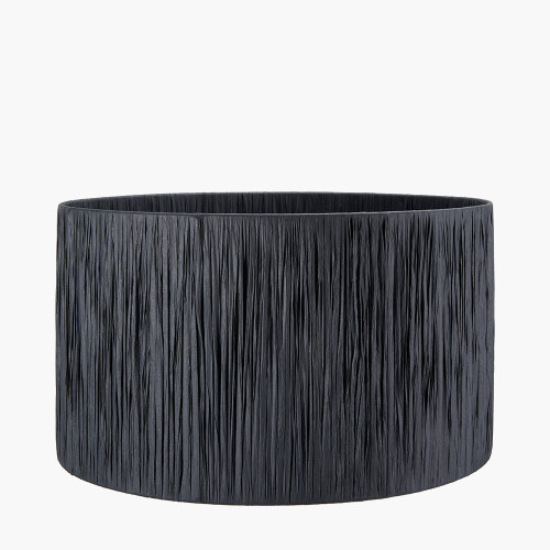 pacific lifestyle Tilia 40cm Black Raffia Cylinder Lampshade