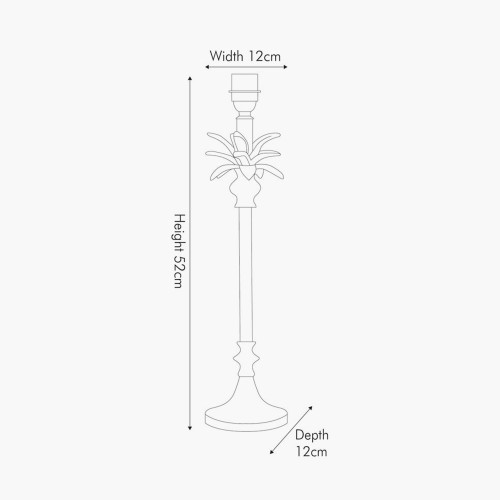 Pacific Lifestyle Trafalgar Nickel Metal Palm Tree Table Lamp Base