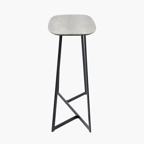 Pacific Lifestyle Ukiah Grey Oak Veneer And Black Metal Console Table