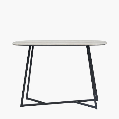 pacific lifestyle Ukiah Grey Oak Veneer and Black Metal Console Table pacific lifestyle Ukiah Grey Oak Veneer and Black Metal Console Table